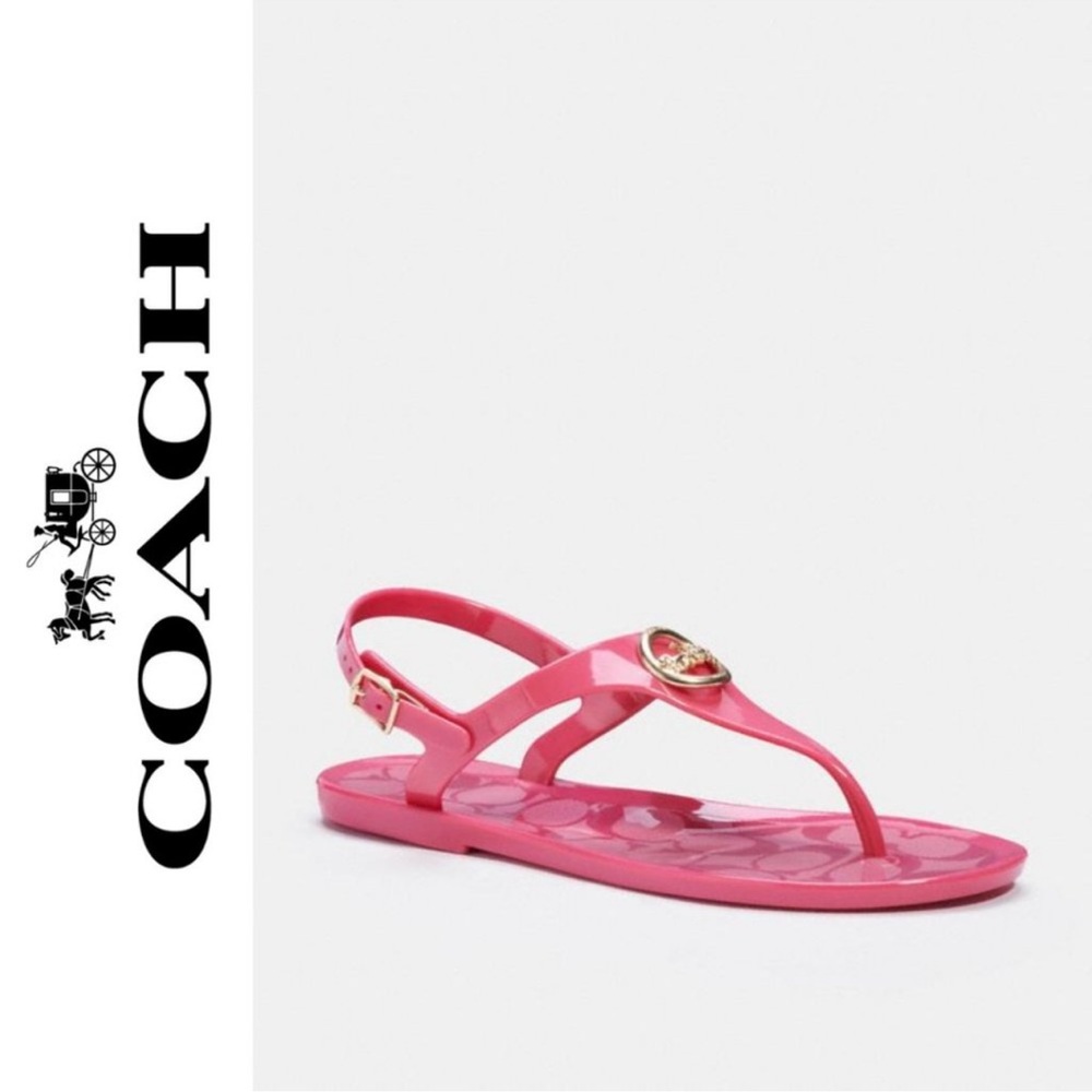 NWT Coach Nicolle Jelly Sandals Pink 6